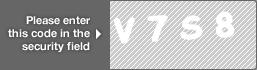 captcha code for visual authentication  letter V number 7 letter S number 8