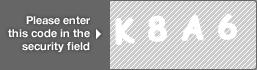 captcha code for visual authentication  letter K number 8 letter A number 6