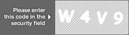 captcha code for visual authentication  letter W number 4 letter V number 9