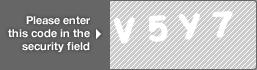 captcha code for visual authentication  letter V number 5 letter Y number 7