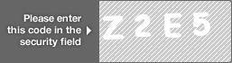 captcha code for visual authentication  letter Z number 2 letter E number 5