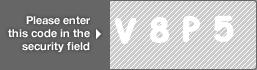 captcha code for visual authentication  letter V number 8 letter P number 5