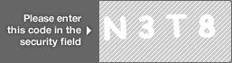 captcha code for visual authentication  letter N number 3 letter T number 8
