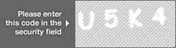 captcha code for visual authentication  letter U number 5 letter K number 4