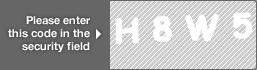 captcha code for visual authentication  letter H number 8 letter W number 5