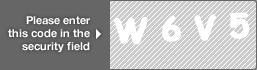 captcha code for visual authentication  letter W number 6 letter V number 5