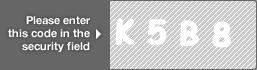 captcha code for visual authentication  letter K number 5 letter B number 8