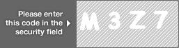 captcha code for visual authentication  letter M number 3 letter Z number 7