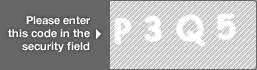 captcha code for visual authentication  letter P number 3 letter Q number 5