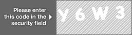 captcha code for visual authentication  letter Y number 6 letter W number 3