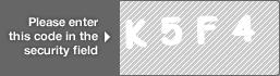 captcha code for visual authentication  letter K number 5 letter F number 4