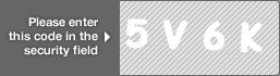 captcha code for visual authentication  number 5 letter V number 6 letter K