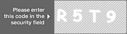 captcha code for visual authentication  letter R number 5 letter T number 9