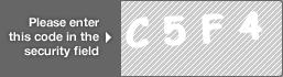 captcha code for visual authentication  letter C number 5 letter F number 4