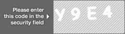 captcha code for visual authentication  letter Y number 9 letter E number 4