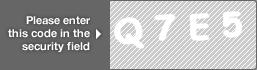 captcha code for visual authentication  letter Q number 7 letter E number 5